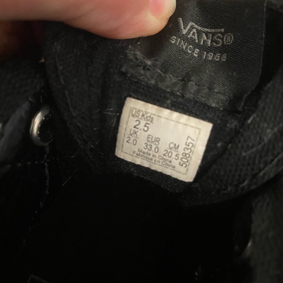 Kids vans high tops with zipper heel - Picture 4 of 4